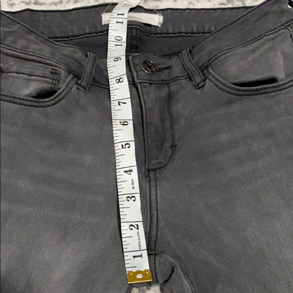 HIDDEN Grey Wash Skinny distressed Raw HEM JEANS size 27 - Picture 10 of 12